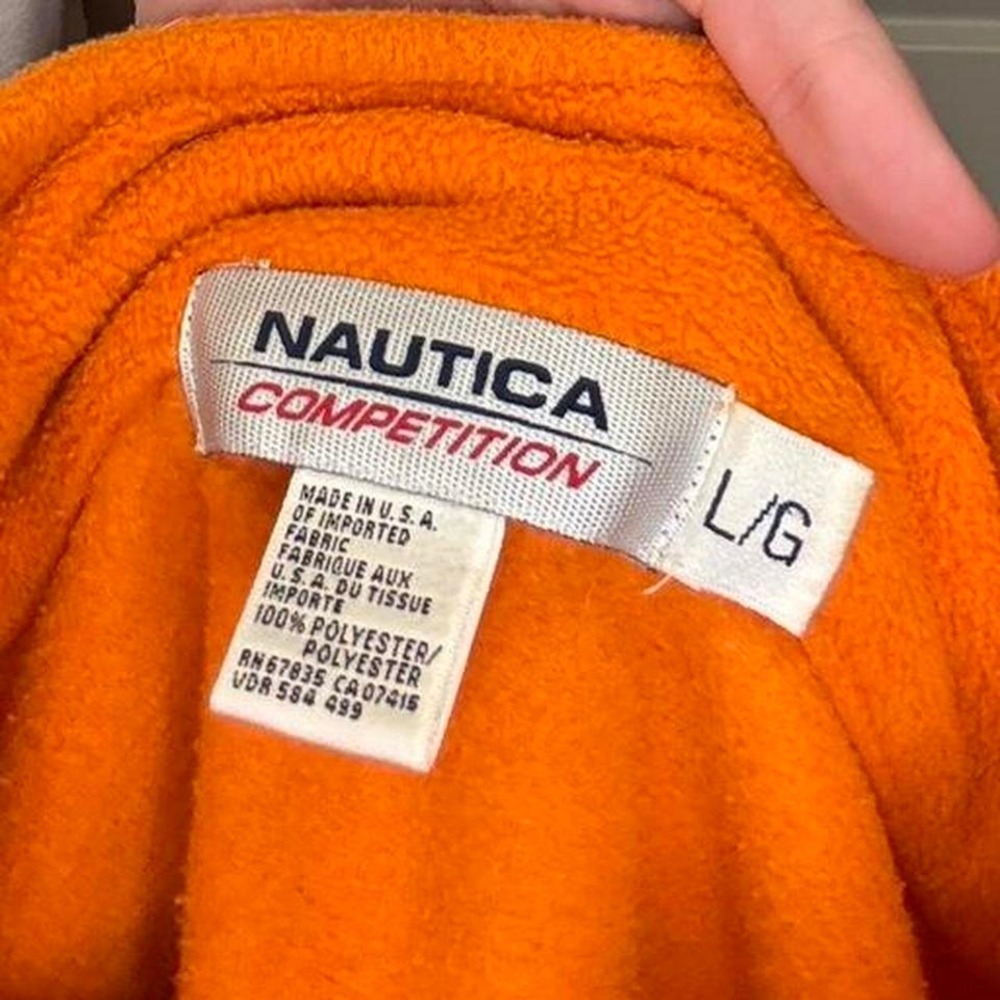 Vintage Nautica Competition Fleece Quarter Zip – Orange – Size‎ L - Picture 4 of 4